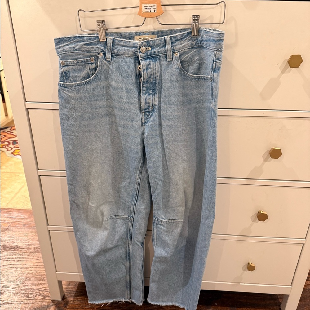 Light Blue Barrel Denim Jeans